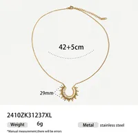 Modern Style Geometric Titanium Steel Men's Necklace sku image 1