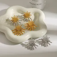 Basic Modern Style Simple Style Geometric Sun 316 Stainless Steel  Earrings Ear Studs main image 4