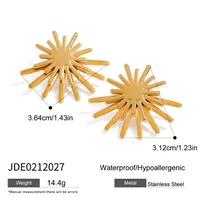 Basic Modern Style Simple Style Geometric Sun 316 Stainless Steel  Earrings Ear Studs sku image 1
