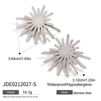 Basic Modern Style Simple Style Geometric Sun 316 Stainless Steel  Earrings Ear Studs sku image 3