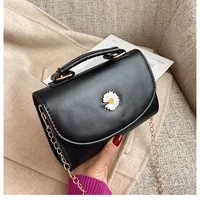 Women's Pu Leather Daisy Business Square Flip Cover Square Bag main image 2