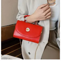 Women's Pu Leather Daisy Business Square Flip Cover Square Bag main image 4