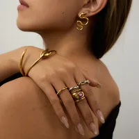 Basic Classic Style Commute Snake 316 Stainless Steel  Women's Rings main image 3
