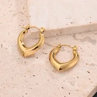 1 Pair/Package Casual Modern Style Simple Style V Shape Handmade Polishing Plating 304 Stainless Steel 18K Gold Plated Colorful Plating Rose Gold Plated Earrings main image 3