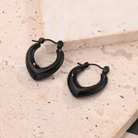1 Pair/Package Casual Modern Style Simple Style V Shape Handmade Polishing Plating 304 Stainless Steel 18K Gold Plated Colorful Plating Rose Gold Plated Earrings main image 5