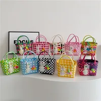 Women's Braid Animal Plaid Cute Square Open Handbag main image 1