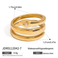 Basic Classic Style Commute Snake 316 Stainless Steel  Women's Rings sku image 1