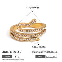 Basic Classic Style Commute Snake 316 Stainless Steel  Women's Rings sku image 16
