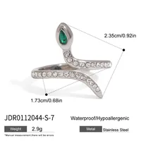 Basic Classic Style Commute Snake 316 Stainless Steel  Women's Rings sku image 3