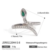 Basic Classic Style Commute Snake 316 Stainless Steel  Women's Rings sku image 4