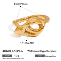 Basic Classic Style Commute Snake 316 Stainless Steel  Women's Rings sku image 9