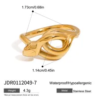Basic Classic Style Commute Snake 316 Stainless Steel  Women's Rings sku image 10