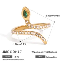 Basic Classic Style Commute Snake 316 Stainless Steel  Women's Rings sku image 7