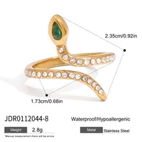 Basic Classic Style Commute Snake 316 Stainless Steel  Women's Rings sku image 8