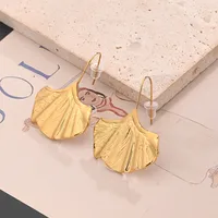 1 Pair/Package Casual Modern Style Simple Style Leaf Handmade Polishing Plating 304 Stainless Steel 18K Gold Plated Colorful Plating Rose Gold Plated Earrings main image 6