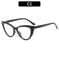 Casual Leopard Ac Cat Eye Full Frame Glasses sku image 1