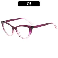 Casual Leopard Ac Cat Eye Full Frame Glasses sku image 5