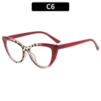 Casual Leopard Ac Cat Eye Full Frame Glasses sku image 6