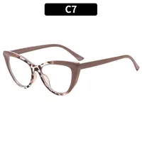Casual Leopard Ac Cat Eye Full Frame Glasses sku image 7