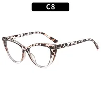 Casual Leopard Ac Cat Eye Full Frame Glasses sku image 8