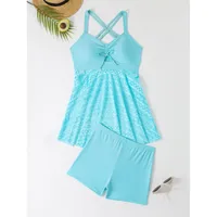 Women's Bohemian Solid Color 2 Pieces Set One Piece Swimwear sku image 14