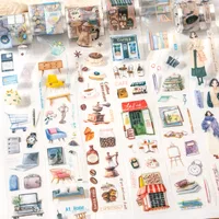 1 Piece Cartoon Learning Collage PET Cartoon Style Cute Adhesive Tape main image 1