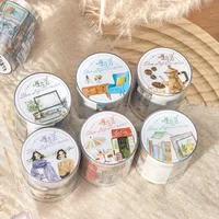 1 Piece Cartoon Learning Collage PET Cartoon Style Cute Adhesive Tape main image 10