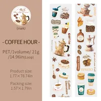 1 Piece Cartoon Learning Collage PET Cartoon Style Cute Adhesive Tape sku image 1