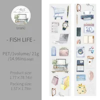 1 Piece Cartoon Learning Collage PET Cartoon Style Cute Adhesive Tape sku image 6