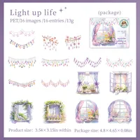 Lamp Window Learning Craft Class PET Cartoon Style Novelty Stickers sku image 1