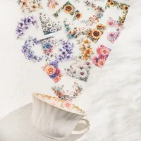 Flower Learning Craft Class PET Cartoon Style Vintage Style Stickers main image 3