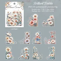 Flower Learning Craft Class PET Cartoon Style Vintage Style Stickers sku image 1