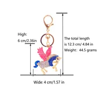 1 Piece Simple Style  Alloy Inlay Rhinestones Unisex Keychain main image 2