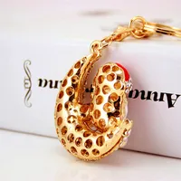 1 Piece Sweet Simple Style Moon Alloy Inlay Rhinestones Unisex Keychain main image 6