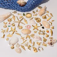 Basic Vacation Simple Style Geometric Underwater World Starfish 316 Stainless Steel  Multi Charms Bracelet Multi Charms Necklace Bikini Pendants main image 3