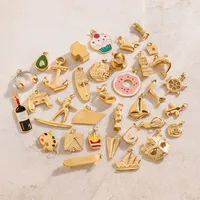 Basic Vacation Simple Style Geometric Underwater World Starfish 316 Stainless Steel  Multi Charms Bracelet Multi Charms Necklace Bikini Pendants main image 6