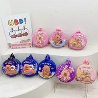 Kid'S PVC Nylon Cartoon Capybara Cute Round Zipper Functional Backpack main image 1