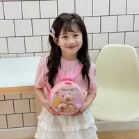 Kid'S PVC Nylon Cartoon Capybara Cute Round Zipper Functional Backpack main image 3