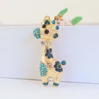 1 Piece Sweet Simple Style Giraffe Alloy Inlay Rhinestones Women's Keychain main image 3