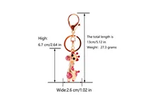 1 Piece Sweet Simple Style Giraffe Alloy Inlay Rhinestones Women's Keychain main image 2