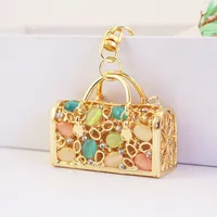 1 Piece Simple Style Classic Style Bag Alloy Inlay Rhinestones Unisex Keychain main image 2