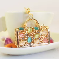1 Piece Simple Style Classic Style Bag Alloy Inlay Rhinestones Unisex Keychain main image 1