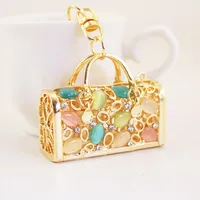 1 Piece Simple Style Classic Style Bag Alloy Inlay Rhinestones Unisex Keychain main image 3