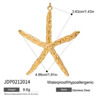 Basic Vacation Simple Style Geometric Underwater World Starfish 316 Stainless Steel  Multi Charms Bracelet Multi Charms Necklace Bikini Pendants sku image 54