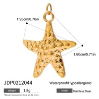 Basic Vacation Simple Style Geometric Underwater World Starfish 316 Stainless Steel  Multi Charms Bracelet Multi Charms Necklace Bikini Pendants sku image 11