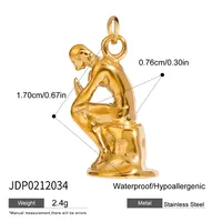 Basic Vacation Simple Style Geometric Underwater World Starfish 316 Stainless Steel  Multi Charms Bracelet Multi Charms Necklace Bikini Pendants sku image 17