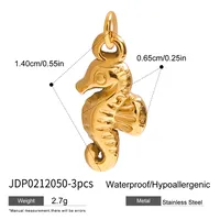 Basic Vacation Simple Style Geometric Underwater World Starfish 316 Stainless Steel  Multi Charms Bracelet Multi Charms Necklace Bikini Pendants sku image 27