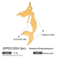 Basic Vacation Simple Style Geometric Underwater World Starfish 316 Stainless Steel  Multi Charms Bracelet Multi Charms Necklace Bikini Pendants sku image 37