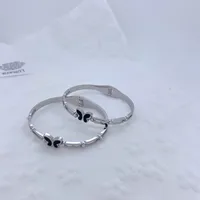 Casual Vacation Modern Style Butterfly Copper Handmade Polishing Enamel Pearl White Gold Plated Women's Bangle main image 4