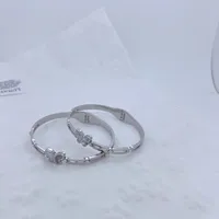 Casual Vacation Modern Style Butterfly Copper Handmade Polishing Enamel Pearl White Gold Plated Women's Bangle main image 5